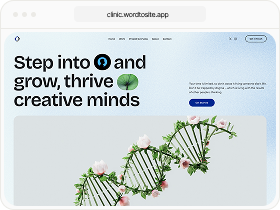 AI-built clinic site preview