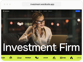 AI-built investment firm site preview